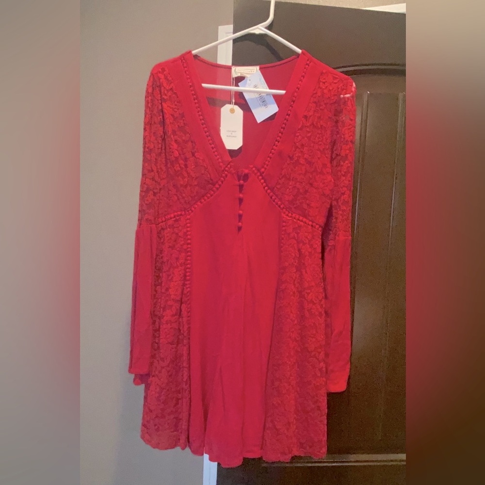 Burgundy Lace Dress